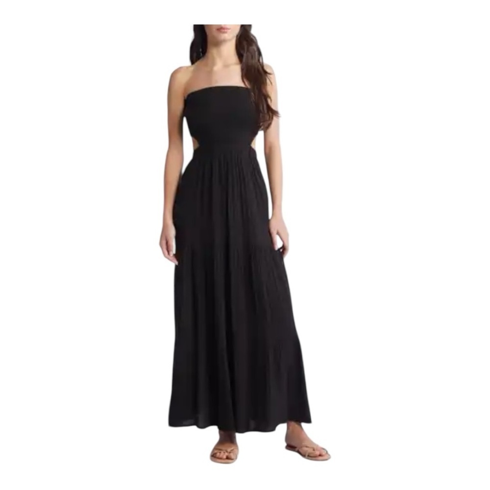 NWT-NORDSTROM-ALL IN FAVOR-BLACK MAXI DRESS-SIZE XS